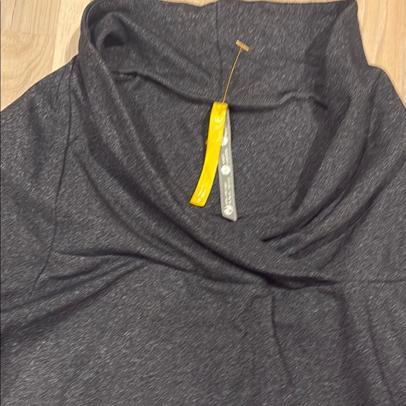 Gray Long Sleeve Dress with Cowl Neck - Picture 5 of 9